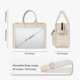 thumbnail image 4 of Bolsa de lona resistente con diseño superior para mujer, color beige, 4 of 8