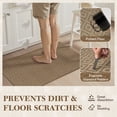 thumbnail image 3 of VUNATE Kitchen Rugs 20"x47" Diamond Woven Non-Slip Kitchen Mat, Washable Absorbent Floor Rug with Durable Backing, Soft Low Profile Kitchen Rug for Sink Area, Entryway, Laundry Room Brown, 3 of 6