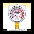 thumbnail image 4 of 4 ManóMetros PresióN Aire de 0 a 200 Psi,ConexióN Macho NPT 1/8 Pulgadas,ManóMetro de Aire de Montaje Lateral Inferior,ManóMetro de Compresor Aire con Dial 1,57 Pulgadas, 4 of 7