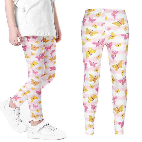 Trikvn Girls Tie Dye Leggings High Waisted Soft Stretch Printed Active Yoga Pants Athletic Running Tights Summer Dance Workout Bottoms Casual Flutter Soft Leggings Trousers