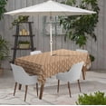 thumbnail image 2 of Vargottam Indoor/OutdoorTablecloth58x102 Inch RectangleTablecloth with Umbrella Hole and Zip- Waterproof PatioTableCloths- TableCovers for Backyard RectangularTable- Tawny Brown3, 2 of 5