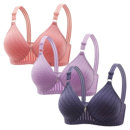 yievot 3 Pack Push Up Bras for Women Comfort Wireless Bra Everyday Bralette Lift and Support Underwear Daily Wear on Clearance