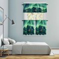 thumbnail image 5 of Turquoise Kitchen Curtains Sets for Windows 36 Inch Length, Teal Aurora Iceland Scenery Mountain Rod Pocket Window Treatments Tier Curtains and Valances Set for Bedroom/Bathroom, 5 of 8