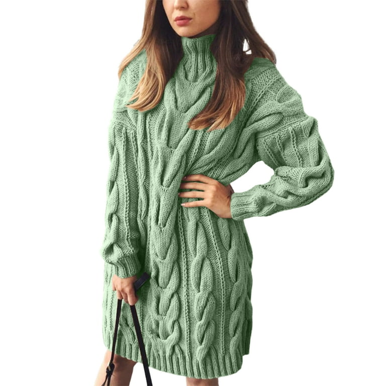 Sexy Dance Women Long Sleeve Jumper Tops Plain Knit Sweater