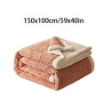 thumbnail image 3 of Suncoda Throw Blanket for Couch, 59x40 In Fleece Throw Blanket For Couch Soft Warm Fluffys Cream Solid ColorBlanket Decorative And Giftable Striped Blankets, 3 of 6