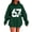 Dark Green, variant on Yokua Six Seven 6 7 emoji design sweatshirt autumn and winter hoodie