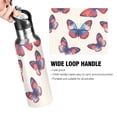thumbnail image 4 of Yayeee 33oz Insulated Water Bottle Double Wall Stainless Steel with Flip Straw Lid, Blue Butterflies, 4 of 7