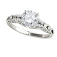thumbnail image 2 of Aonejewelry 0.75 Ct Halo Diamond Glittering Bridal Set Engagement Ring In 14K White Gold, 2 of 4