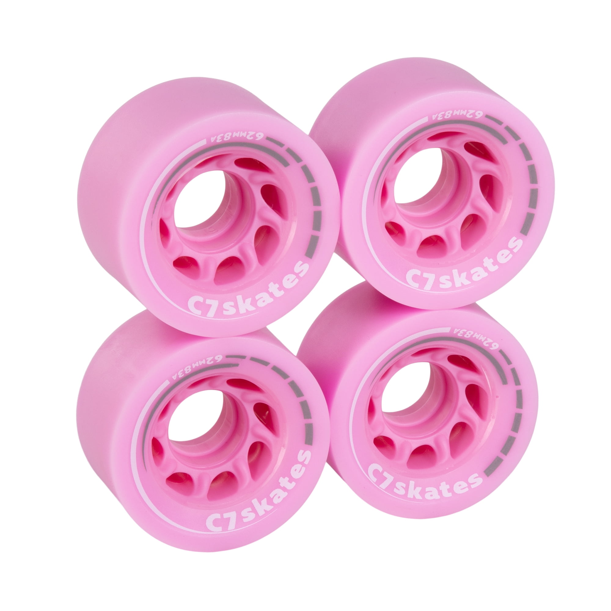C7skates Dark Magic 62mm Quad Roller Skate Wheels (Pink Lemonade
