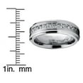 thumbnail image 4 of Metal Masters Titanium Mens Wedding Band Engagement Eternity Ring Princess Cut Cubic Zirconia 7mm, 4 of 6