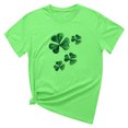 thumbnail image 4 of Besolor T-Shirts de la Saint-Patrick pour Femmes Été Col Rond Manches Courtes Tuniques Tops Décontractés Blouse Graphique Ample, 4 of 6