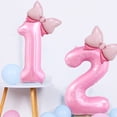 thumbnail image 2 of 40 Inch Happy Party Balloon Set Number Bowknot Shape Balloon Aluminum Film Balloon with Inflatable Straw, 2 of 7