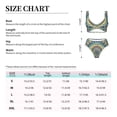 thumbnail image 4 of Kdxio Round Mandala1 Print Women's 2 Piece High Waisted Wrap Spaghetti Strap Summer Swimsuit Bikini Set-Large, 4 of 7