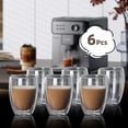 thumbnail image 4 of NACOOL Taza de caf&eacute; vidrio doble pared de 6 piezas, Premium Set Vasos y Tazas Doble Pared de Vidrio T&egrave;rmico Borosilicato,taza de espresso,Apto para capuchino, caf&eacute; exp, 4 of 9