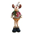 thumbnail image 2 of Christmas Standing Plush Doll 3 Styles Available Santa Claus Snowman Reindeer, Retractable Leg Tabletop Shelf Decor, Ideal Secret Santa Stocking Stuffer Indoor Xmas Decoration, 2 of 9