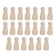thumbnail image 1 of Miniature People Figures 20Pcs Small Wooden Sculpture Doll Light Yellow Girl Shape DIY Painting Supplies For Kids Home Decor Projects, 1 of 5