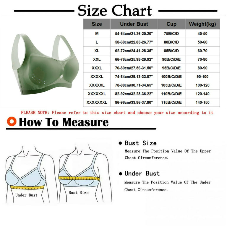Mlqidk Bras for Women No Underwire Plus Size Comfort Full Coverage Double  Support Unpadded Wirefree Minimizer Bra,Light Gray XL