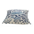 thumbnail image 4 of Laddha Home Designs Hand Stitched Botanical Cotton Throw Pillow Cover - 20" - White and Blue, 4 of 9