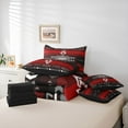 thumbnail image 6 of Feelyou Black Red Aztec Twin Bedding Sets 7pcs, Fashion Abstract Bedding Comforter Set, 6 of 8