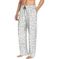 thumbnail image 2 of Uemuo Poodle Dog Pattern Men's Wide Leg Palazzo Lounge Pants with Pockets Light Weight Loose Comfy Casual Pajama Pants-, 2 of 9
