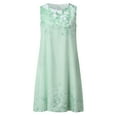 thumbnail image 3 of WTXUE Plus Size Dresses, Jacket Dress Short Sleeve Two-Piece Sets Crew Neck, Cardigan Dress Belt Neck Tulle Sleeve Pattern A-Line Vestidos Mid-Length Tulle Skirts Women's Plus, Green Size XL, 3 of 8