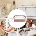thumbnail image 5 of Bolsa de cosméticos de PU translúcida, bolsa de almacenamiento de cosméticos portátil a la moda, bolsa de lavado de viaje de gran capacidad, 5 of 5