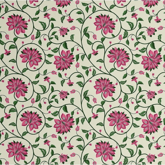 S4sassy Removable Nature-inspired Waterproof Wall Wrap, Finish Wallcover, Classic Lotus Floral Contact Paper for Walls, Cabinet, Dresser, Self Adhesive Vinyl Wallpaper Roll - Beige (25"x120")