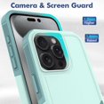 thumbnail image 5 of Decase Heavy-Duty Case for iPhone 16 Pro Max,Dual Layer Military Grade Drop Protection Anti-Fingerprint Anti-Scratch Hard Back Cover Silicone Bumper Shockproof Case for iPhone 16 Pro Max,Mint, 5 of 5