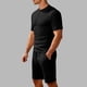 thumbnail image 5 of Ceisia Men's Slim Fit Diamond Jacquard 2-Piece Set Crew Neck Short Sleeve T-Shirt with Elastic Waist Drawstring Shorts Gifts, 5 of 7