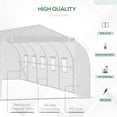 thumbnail image 4 of Outsunny 26' x 10' x 7' Large Steeple Walk-in Greenhouse Outdoor Garden Plant Seed Tunnel Grow Tent Steel Frame, White, 4 of 10