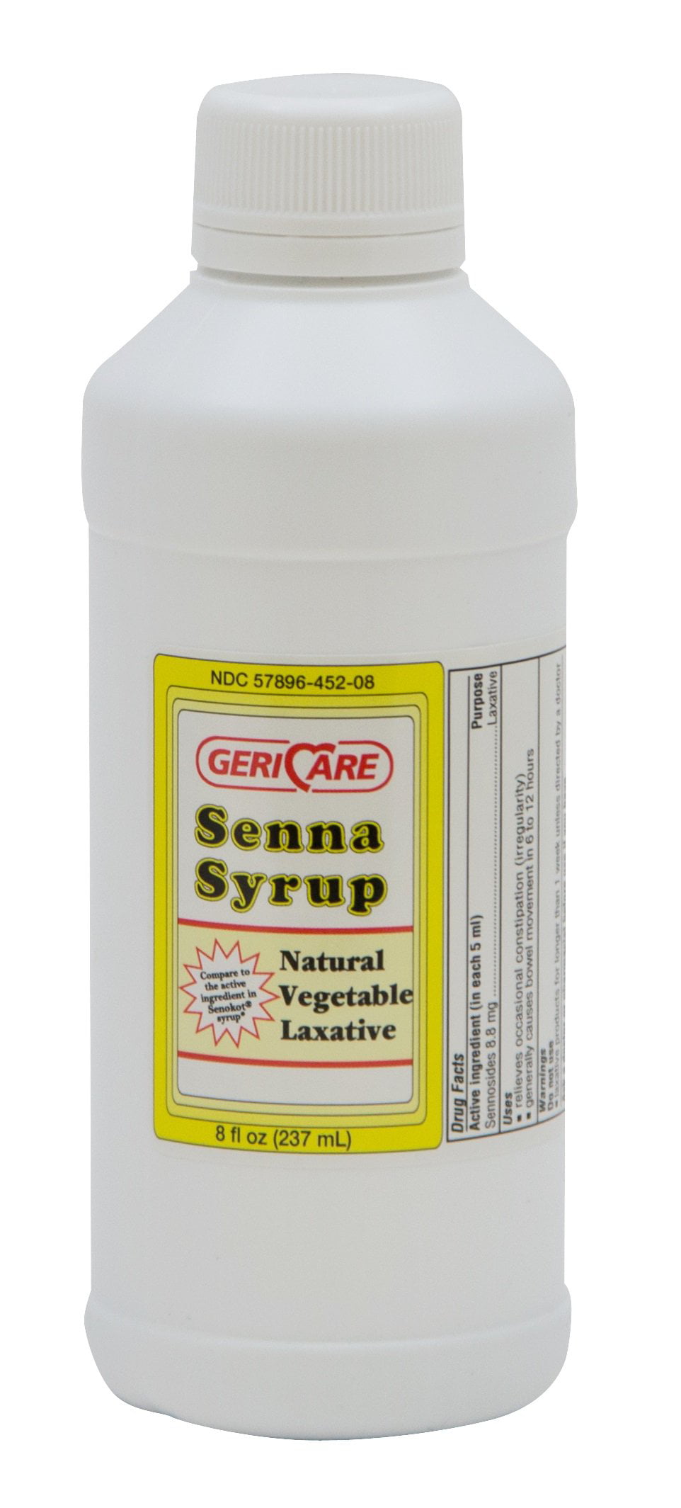 Senna Laxative Syrup 8 Oz 8 8 Mg 5 Ml Strength Sennosides Q 451 08