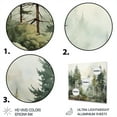 thumbnail image 3 of Designart "Misty Morning Pine Tree Charm II" Landscapes Metal Art Living Room, 3 of 5