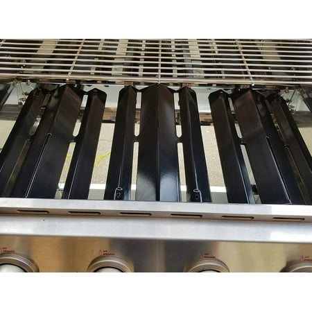 Set of Three Heavy duty porcelain coated heat plates for Bbq grill models from Backyard Grill, Uniflame, Better Home and Gardens, DynaGlo and other manufacturers