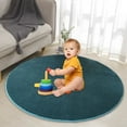 thumbnail image 2 of 100cm Round Rug Thick Carpet Mat for Home Office Floor Protector Under Computer Chair, Soft Circle Rug for Living Room Study Cloakroom - Size 100cm (Packaging Fee Included), 2 of 8