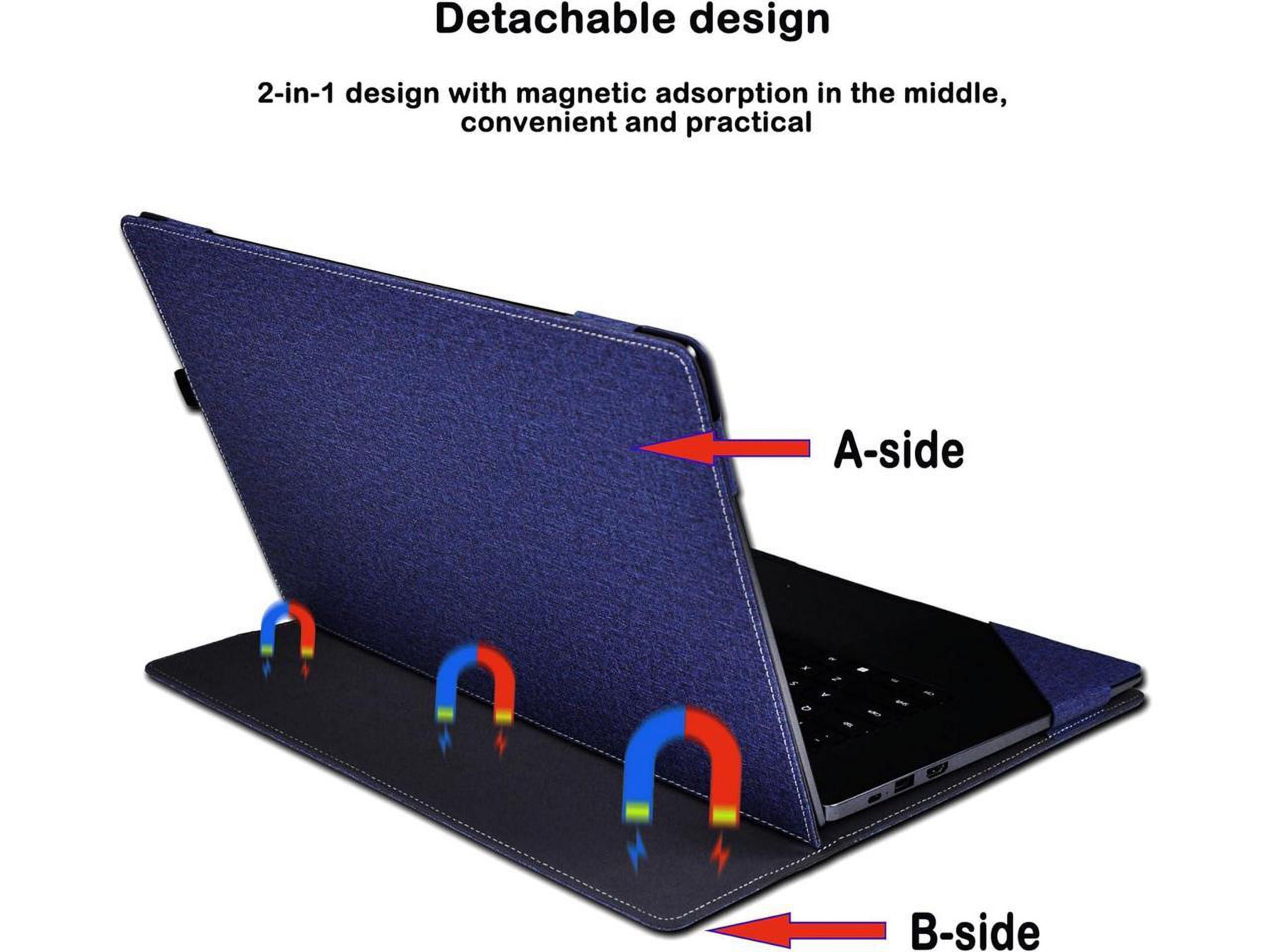 Laptop Cover Case for 16 inch HP Spectre x360 16-f 16t-f & HP Envy 16-h 16t-h, PU Leather Protective Shell Detachable Laptop Bag Accessory with Pencil Holder