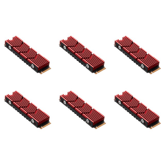 Enfriador SSD Aleación Aluminio Con Disipador Calor M.2 2280 para Consola Juegos PS5 () Rojo