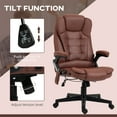 thumbnail image 6 of HOMCOM 6 Point Vibrating Massage Office Chair with Lumbar Heat Rust Red, 6 of 9
