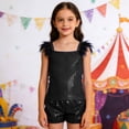 thumbnail image 2 of XIYON Girl Clothes Girls Glam Performance Outfit Sequin Sleeveless Top And Shorts For Stage Show Party 2-3 Years, 2 of 4