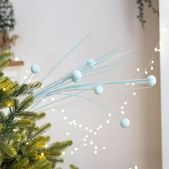 Neoyler Christmas Tree Decorations Christmas Tree Lights Outdoor Christmas Decorations with Soft Lightweight Plastic Foam Balls Festive Holiday Party Supplies Versatile Photo Props 15.7in Light Blue