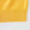 thumbnail image 3 of Sentuca Girls Cardigan Sweater, Long Sleeve Button Down Crewneck Sweater Kids Solid Embroidery Coat Size 9-10Y Yellow, 3 of 7