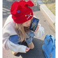 thumbnail image 3 of CoCopeaunts Beanies Hat for Women Fashion Knit Skull Beanie Cap Plush Warm Buttons Beanies Hat Cute Cat Ear Hat Winter Beanies Hat, 3 of 7