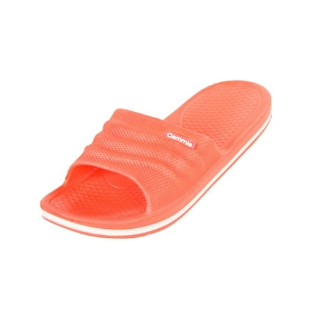 Cammie Women's Comfort Slip On Slide Sandals (Best Soap For Slip And Slide)