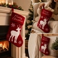 thumbnail image 6 of Kbndieu Red Felt Christmas Stockings, Embroidered Xmas Stockings Santa, Snowman, Reindeer Xmas Character, Christmas Hanging Ornament for Family Holiday Season Decor, 6 of 6