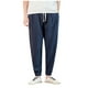 thumbnail image 2 of Pantalones largos para hombre, moda de verano, lisos, informales, con cintura elástica y bolsillos, 2 of 8