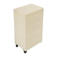 thumbnail image 2 of Creamy Yellow 4 Tier Plastic Drawer Storage Organizer, Storage Cabinet with 4 Universal Wheels, 4-Drawers Cabinet for Dresser Closet Bathroom Dorm Bedroom Laundry Room, 2 of 19