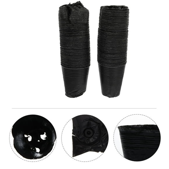 WESIEVYA 500Pcs Plastic Nursery Pot for Home Gardening Needs