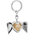 thumbnail image 1 of Dress Beauty Chinese Painting Heart Angel Wing Key Chain Holder, 1 of 3