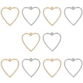 thumbnail image 1 of 10 colgantes de resina con bisel: biseles colgantes en forma de corazón de acero inoxidable para bisutería, marcos huecos de resina para manualidades, dijes para collares y bisutería., 1 of 7