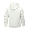 thumbnail image 4 of Men's Christmas Hooded Jacket Heavyweight Warm Full Zip Long Sleeve Outdoor Lined Coat Winter Cold Weather White M, 4 of 4