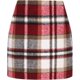 thumbnail image 1 of Falda a cuadros de cintura alta para mujer Vino M Vino M Xishao ropa, 1 of 2